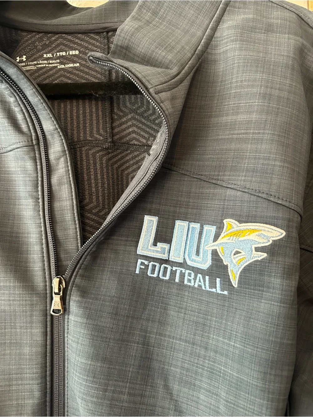 Under Armour LIU Gray Full-Zip Football Winter Jacket
